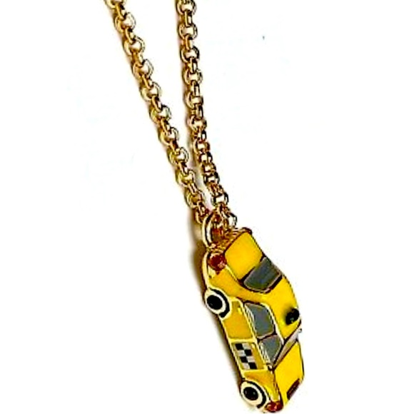 $59 Kate Spade ma chérie taxi ! Pendant Necklace in yellow / black - Picture 5 of 12